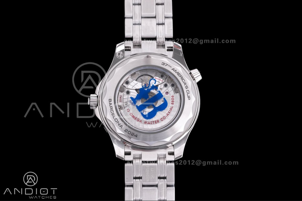 Seamaster Diver 300M America's Cup Edition V4 VSF 1:1 Best Edition White Dial On SS Bracelet Super Clone Asian 8806