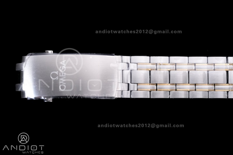 Seamaster Diver 300M SS/YG V4 VSF 1:1 Best Edition YG Bezel Black Dial on SS/YG Super Clone Asian 8800