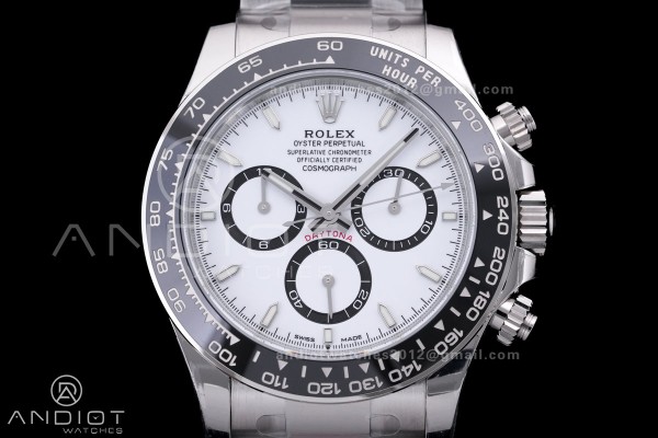 Daytona 126500 VSF 1:1 Best Edition 904L Steel White Dial on SS Bracelet DD4131