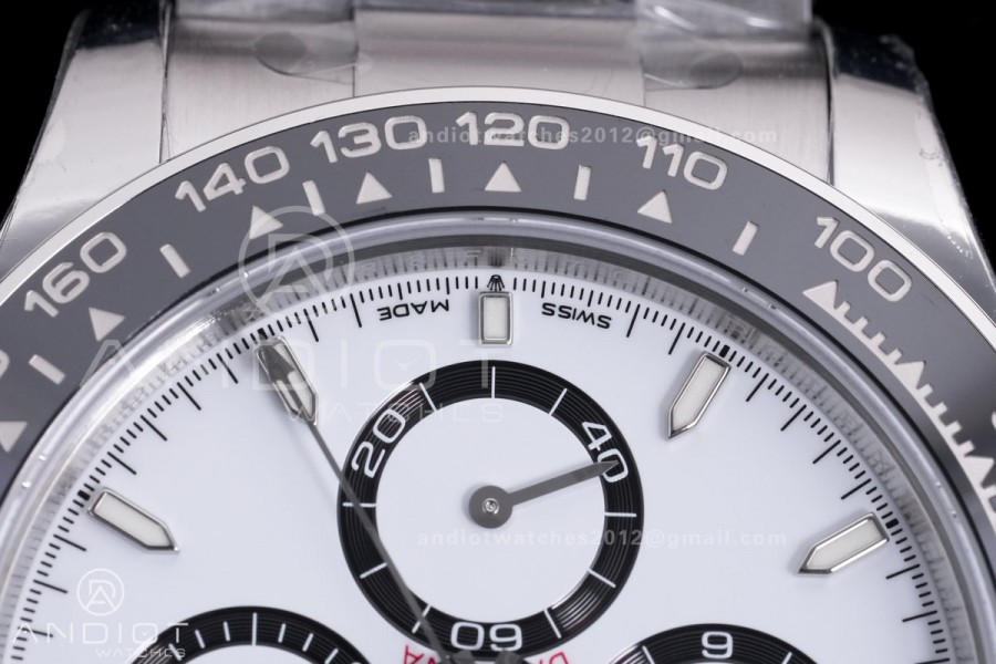 Daytona 126500 VSF 1:1 Best Edition 904L Steel White Dial on SS Bracelet DD4131