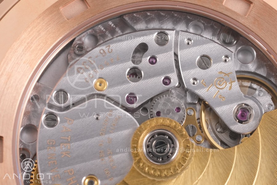 Aquanaut 5167R RG 3KF Best Edition Brown Dial on Brown Rubber Strap A330 Super Clone V3