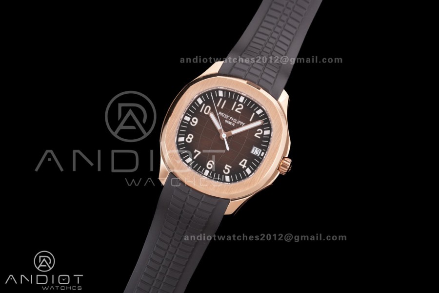 Aquanaut 5167R RG 3KF Best Edition Brown Dial on Brown Rubber Strap A330 Super Clone V3