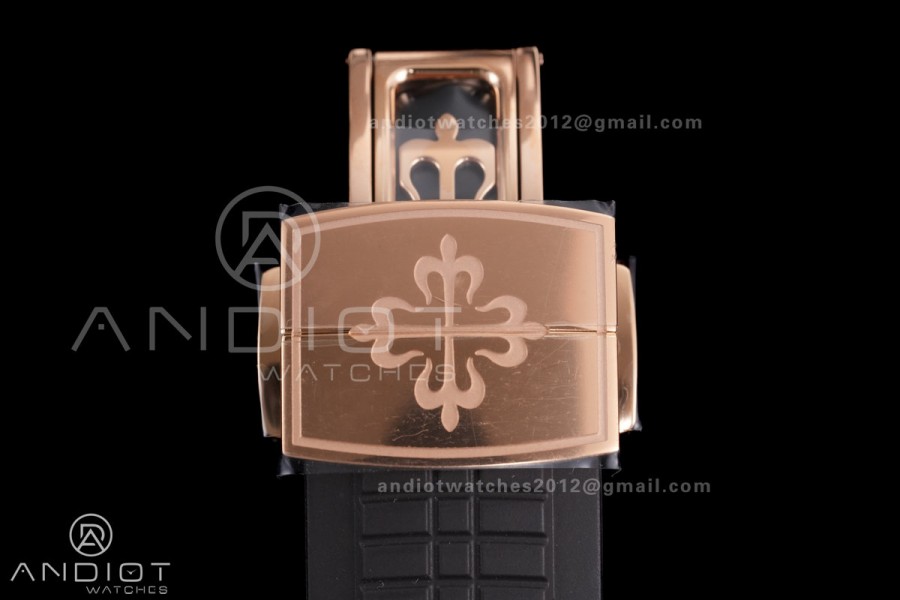 Aquanaut 5167R RG 3KF Best Edition Brown Dial on Brown Rubber Strap A330 Super Clone V3