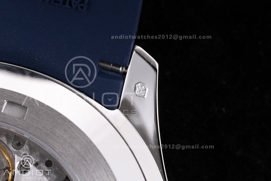 Aquanaut 5168G 42mm SS 3KF 1:1 Best Edition Blue Dial on Blue Rubber Strap A330 Super Clone V3