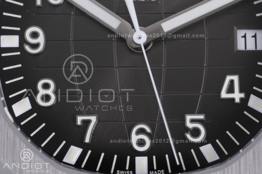 Aquanaut 5167A SS 3KF Best Edition Black Dial on Black Rubber Strap A330 Super Clone V3