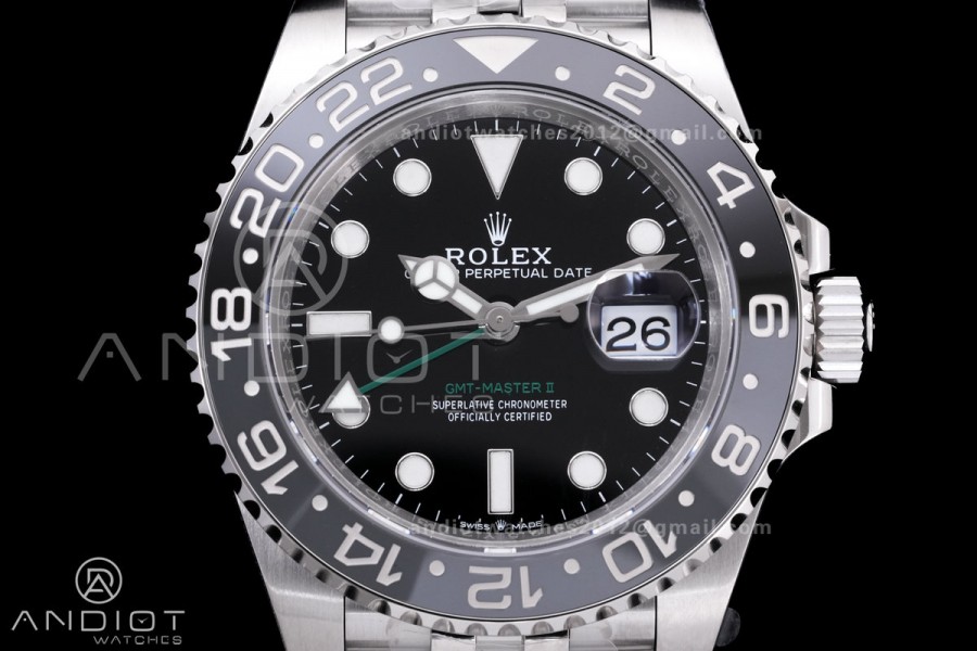 GMT-Master II 126710 GRNR Black/Gray Ceramic VSF Best Edition Bruce Wayne on Jubilee Bracelet DD3285 V3