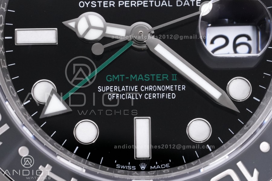 GMT-Master II 126710 GRNR Black/Gray Ceramic VSF Best Edition Bruce Wayne on Jubilee Bracelet DD3285 V3