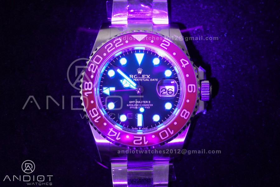 GMT-Master II 126710 BLRO Blue/Red Ceramic VSF Best Edition Pepsi on Oyster Bracelet DD3285 V3