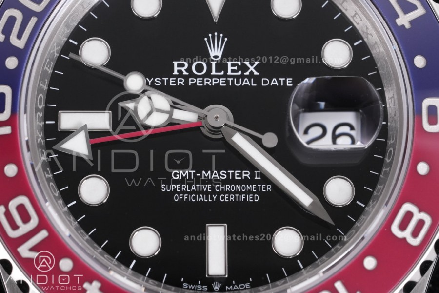 GMT-Master II 126710 BLRO Blue/Red Ceramic VSF Best Edition Pepsi on Oyster Bracelet DD3285 V3