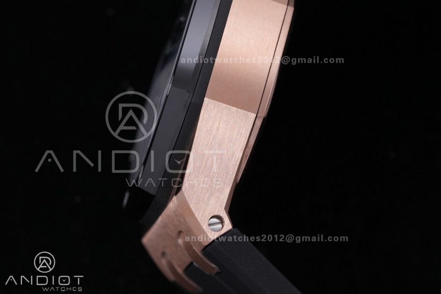 Royal Oak Offshore 43mm 26420RO RG APSF 1:1 Best Edition Black Dial On Black Rubber Strap SA4401 Super Clone