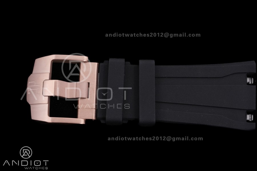 Royal Oak Offshore 43mm 26420RO RG APSF 1:1 Best Edition Black Dial On Black Rubber Strap SA4401 Super Clone
