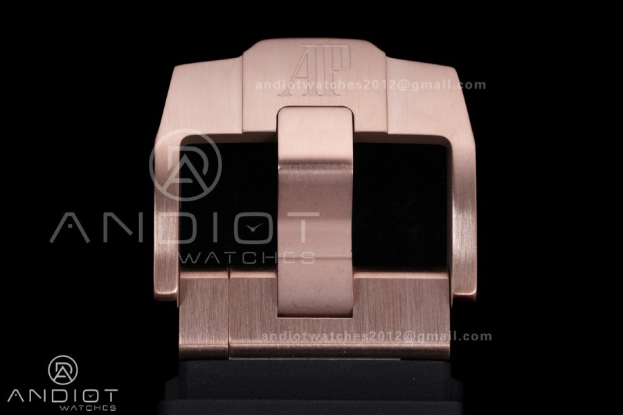 Royal Oak Offshore 43mm 26420RO RG APSF 1:1 Best Edition Black Dial On Black Rubber Strap SA4401 Super Clone