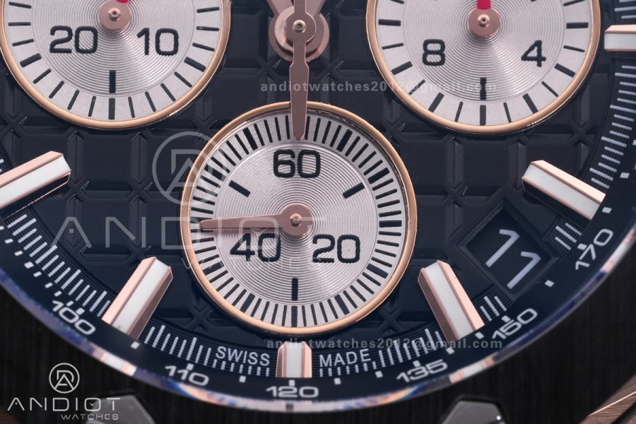 Royal Oak Offshore 43mm 26420RO RG APSF 1:1 Best Edition Black Dial On Black Rubber Strap SA4401 Super Clone