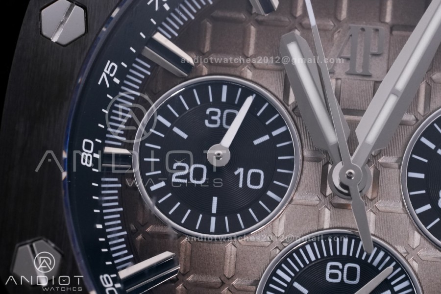 Royal Oak Offshore 43mm 26420SO OO APSF 1:1 Best Edition Brown Dial On Brown Rubber Strap SA4401 Super Clone