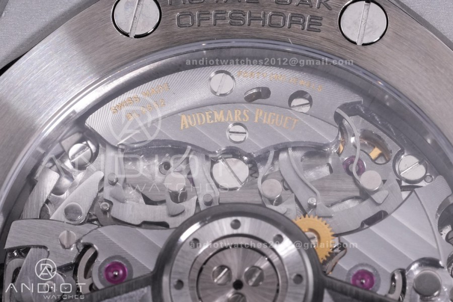 Royal Oak Offshore 43mm 26420TI SS APSF 1:1 Best Edition Blue Dial On Blue Rubber Strap SA4401