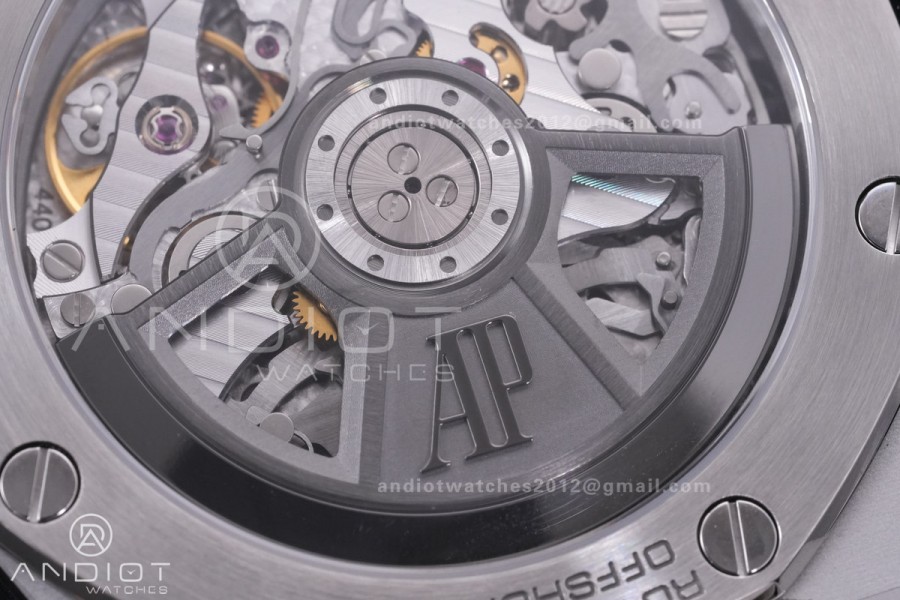 Royal Oak Offshore 43mm 26420TI SS APSF 1:1 Best Edition Blue Dial On Blue Rubber Strap SA4401
