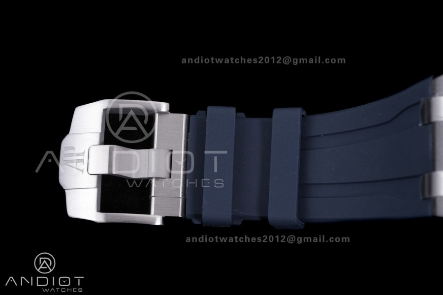 Royal Oak Offshore 43mm 26420TI SS APSF 1:1 Best Edition Blue Dial On Blue Rubber Strap SA4401
