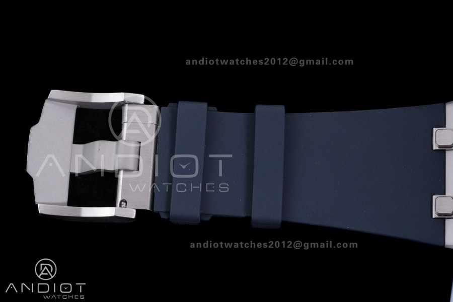 Royal Oak Offshore 43mm 26420TI SS APSF 1:1 Best Edition Blue Dial On Blue Rubber Strap SA4401
