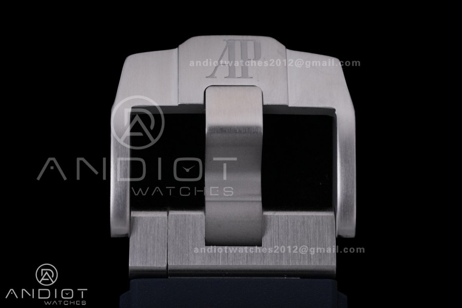 Royal Oak Offshore 43mm 26420TI SS APSF 1:1 Best Edition Blue Dial On Blue Rubber Strap SA4401
