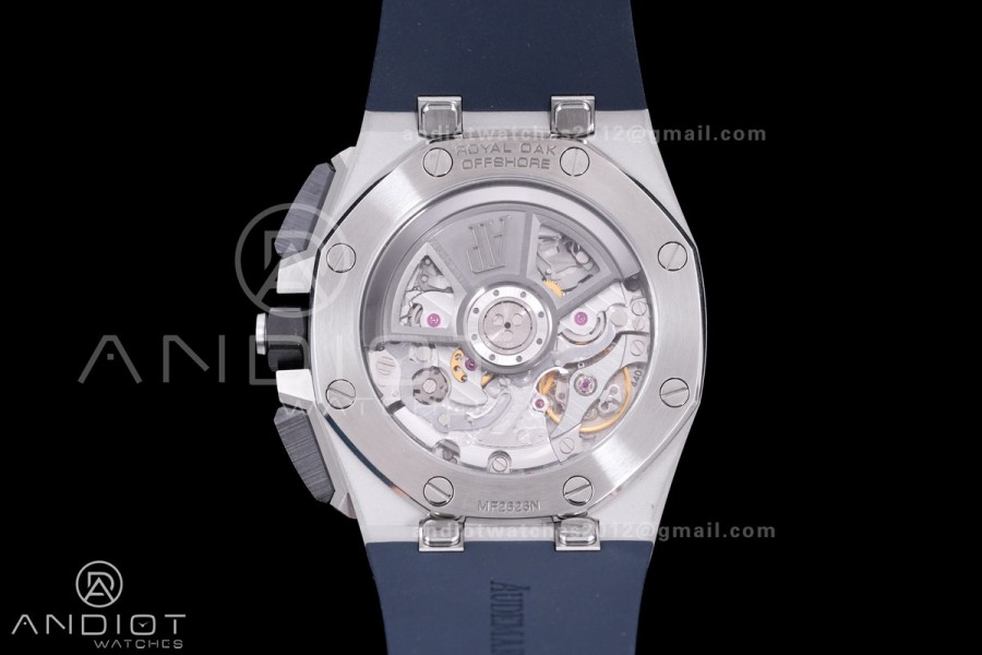 Royal Oak Offshore 43mm 26420TI SS APSF 1:1 Best Edition Blue Dial On Blue Rubber Strap SA4401