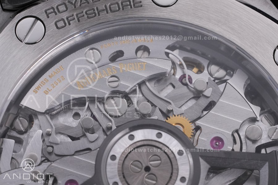 Royal Oak Offshore 43mm 26420SO SS APSF 1:1 Best Edition Black Dial On Black Rubber Strap SA4401 Super Clone