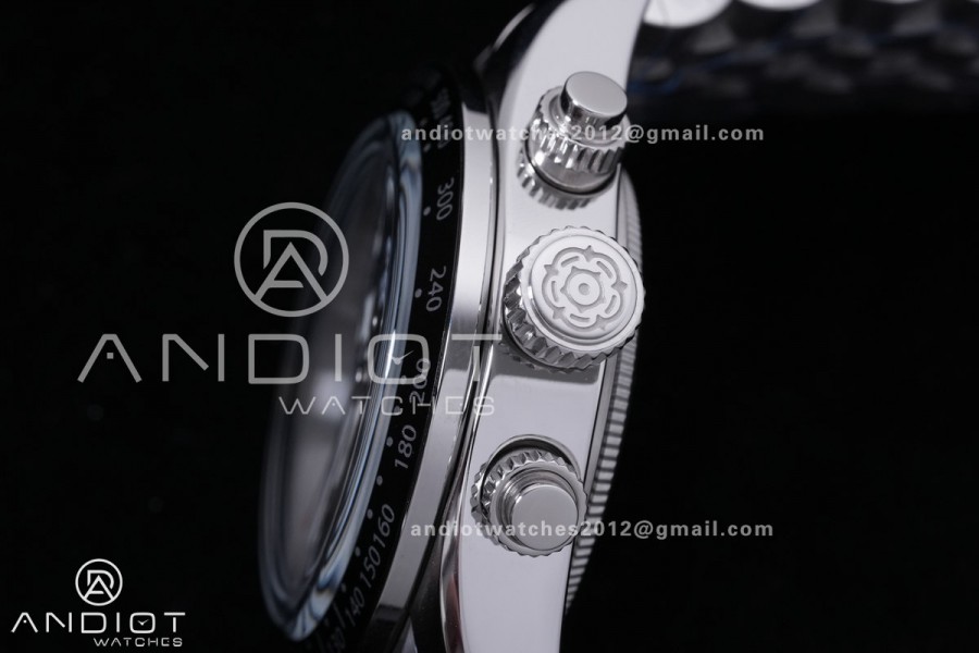 Black Bay Chrono SS BLSF 1:1 Best Edition White/Black Dial on Jubilee Strap A7750