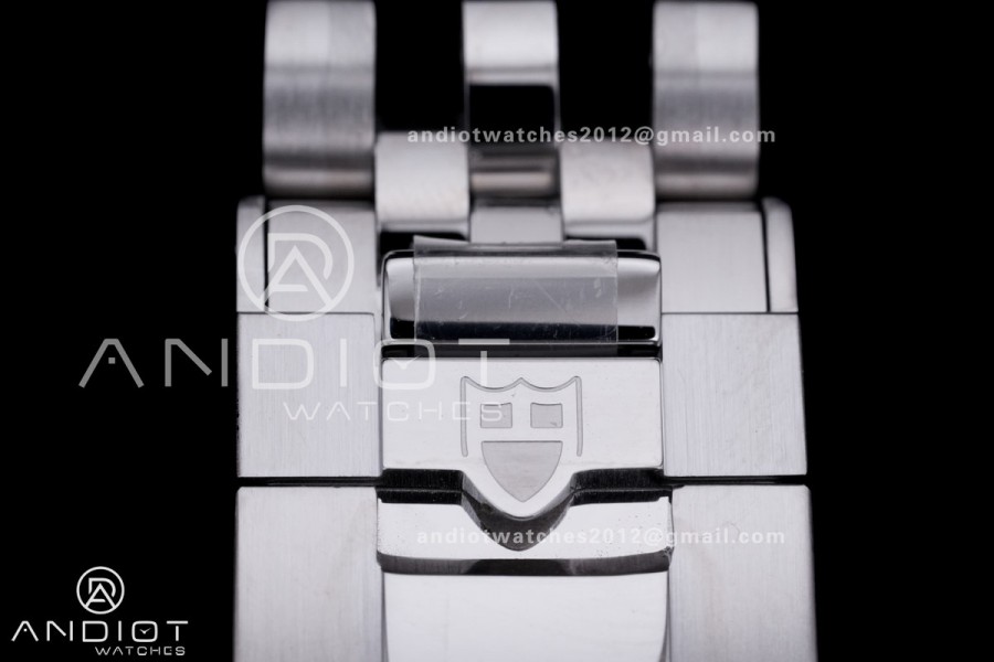 Black Bay Chrono SS BLSF 1:1 Best Edition White/Black Dial on Jubilee Strap A7750