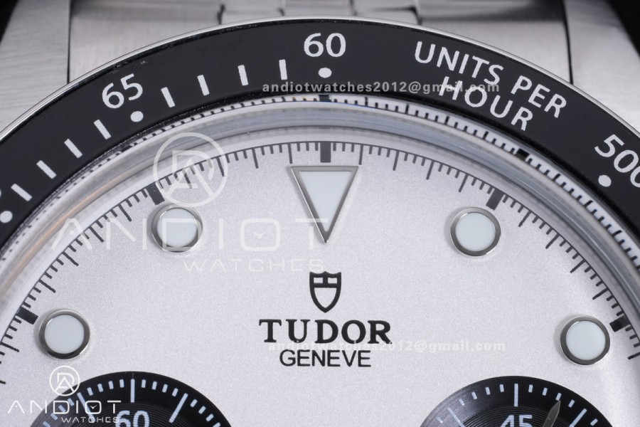 Black Bay Chrono SS BLSF 1:1 Best Edition White/Black Dial on Jubilee Strap A7750