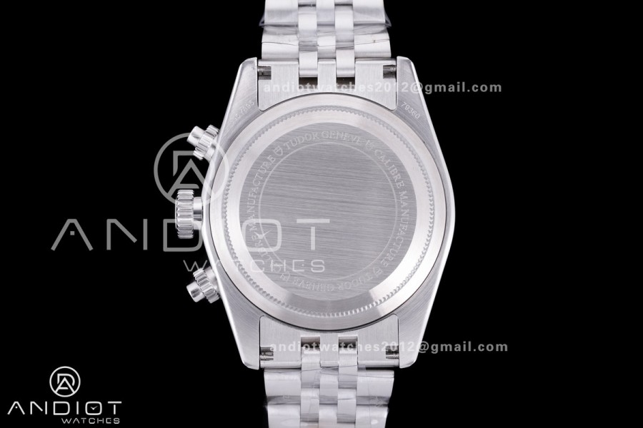 Black Bay Chrono SS BLSF 1:1 Best Edition White/Black Dial on Jubilee Strap A7750