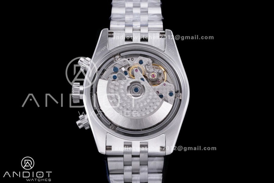 Black Bay Chrono SS BLSF 1:1 Best Edition Flamingo Blue Dial on Jubilee Strap A7750