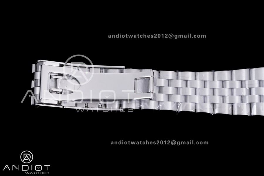 Black Bay Chrono SS BLSF 1:1 Best Edition Black/White Dial on Jubilee Strap A7750
