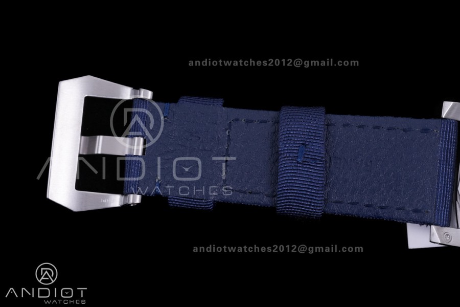 PAM1157 Luminor Marina eSteel VSF 1:1 Best Edition on Blue Nylon Strap P.9010