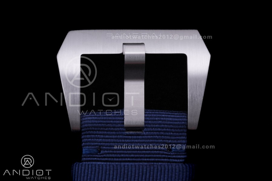 PAM1157 Luminor Marina eSteel VSF 1:1 Best Edition on Blue Nylon Strap P.9010