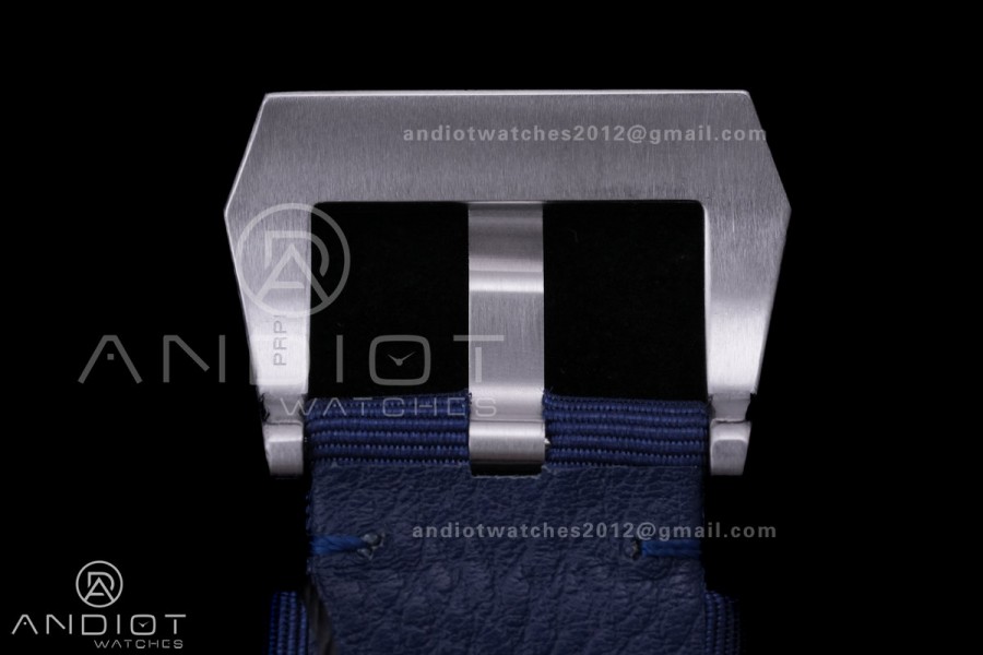 PAM1157 Luminor Marina eSteel VSF 1:1 Best Edition on Blue Nylon Strap P.9010