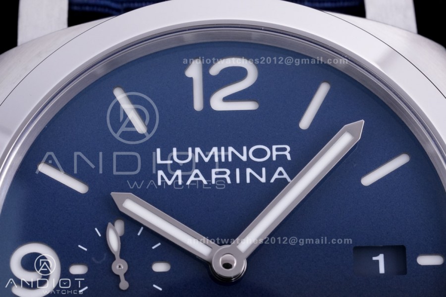 PAM1157 Luminor Marina eSteel VSF 1:1 Best Edition on Blue Nylon Strap P.9010