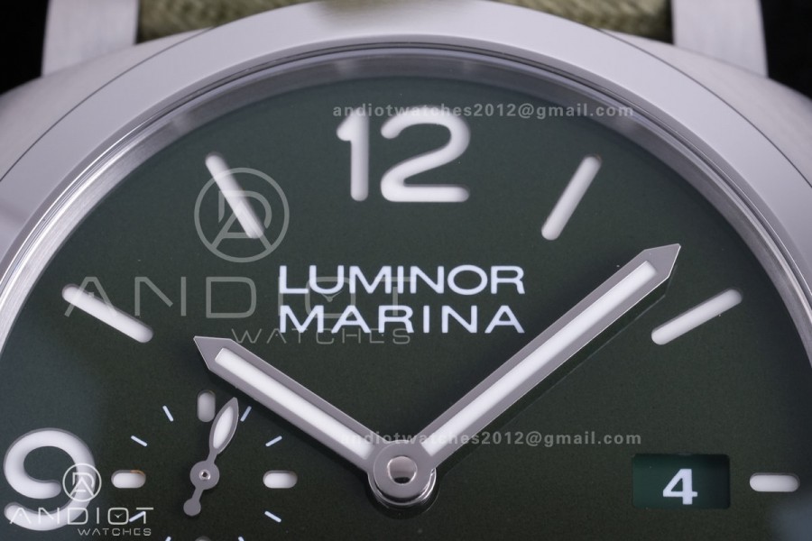 PAM1356 Luminor Marina eSteel VSF 1:1 Best Edition on Green Nylon Strap P.9010