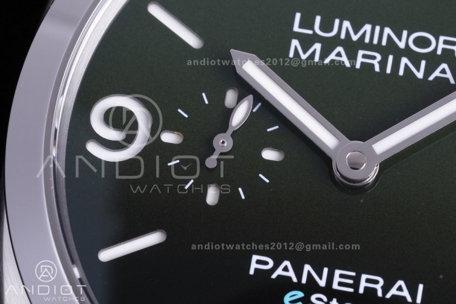 PAM1356 Luminor Marina eSteel VSF 1:1 Best Edition on Green Nylon Strap P.9010