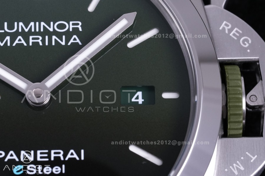 PAM1356 Luminor Marina eSteel VSF 1:1 Best Edition on Green Nylon Strap P.9010