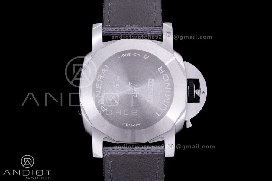 PAM1358 Luminor Marina eSteel VSF 1:1 Best Edition on Gray Nylon Strap P.9010