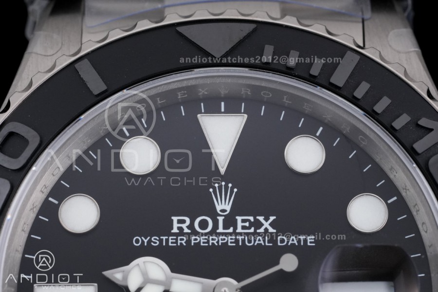 Yacht-Master 226627 Titanium QF 1:1 Best Edition Black Dial On Titanium Bracelet SH3235