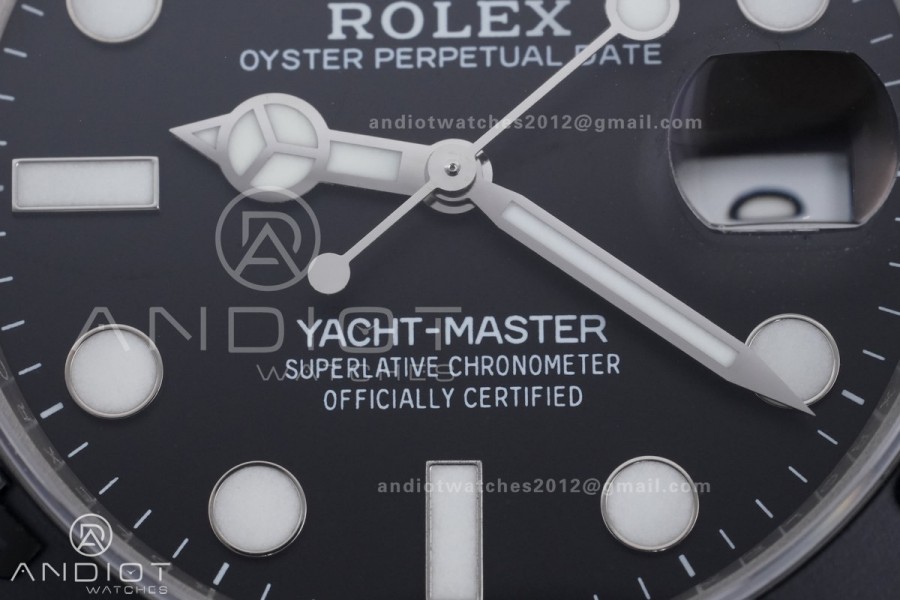 Yacht-Master 226627 Titanium QF 1:1 Best Edition Black Dial On Titanium Bracelet SH3235