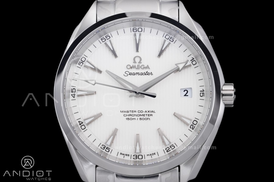 Aqua Terra 150M SS VSF 1:1 Best Edition White Dial on SS Bracelet A8500 Super Clone