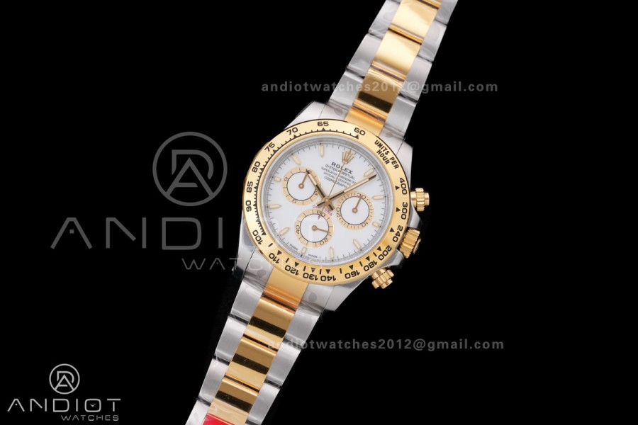 Daytona 126503 Gain Weight VSF 1:1 Best Edition YG/SS White Dial Black On Oyster Bracelet DD4131