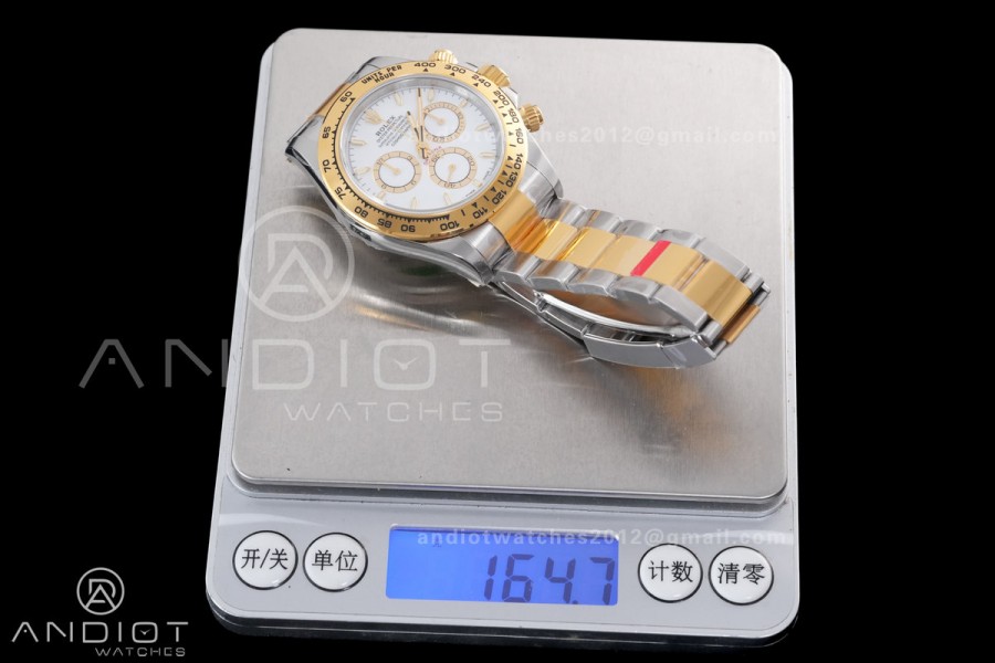 Daytona 126503 Gain Weight VSF 1:1 Best Edition YG/SS White Dial Black On Oyster Bracelet DD4131