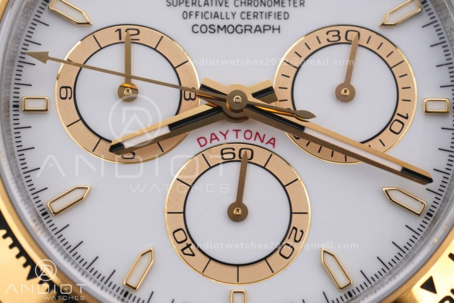 Daytona 126503 Gain Weight VSF 1:1 Best Edition YG/SS White Dial Black On Oyster Bracelet DD4131