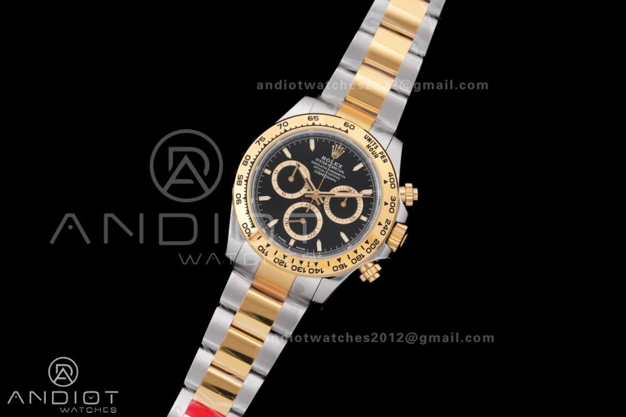 Daytona 126503 Gain Weight VSF 1:1 Best Edition YG/SS Black Dial Black On Oyster Bracelet DD4131