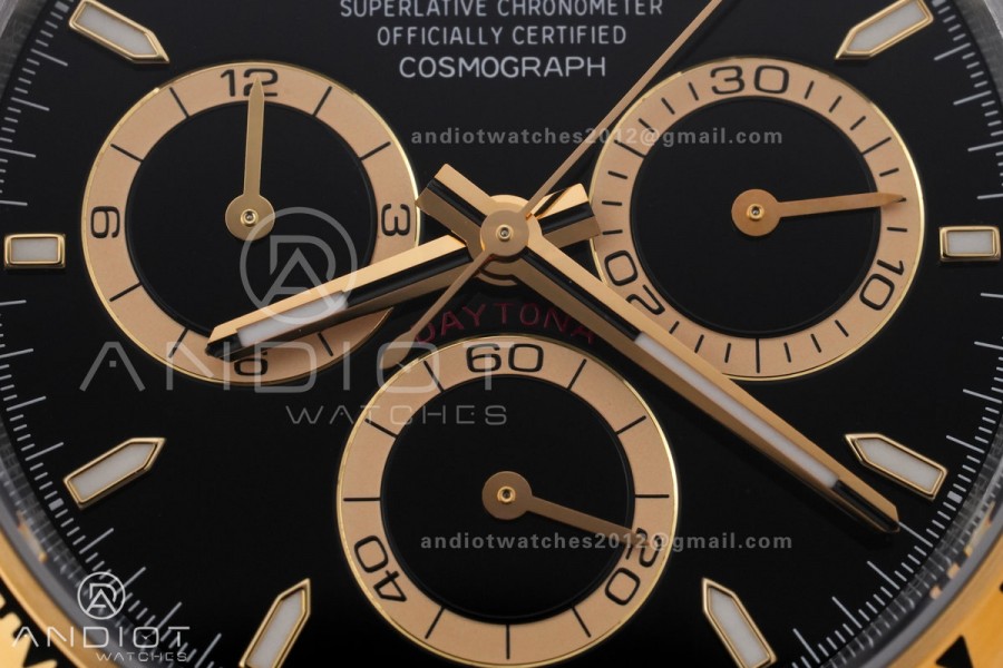 Daytona 126503 Gain Weight VSF 1:1 Best Edition YG/SS Black Dial Black On Oyster Bracelet DD4131