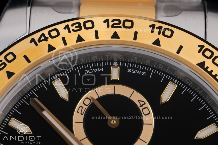 Daytona 126503 Gain Weight VSF 1:1 Best Edition YG/SS Black Dial Black On Oyster Bracelet DD4131