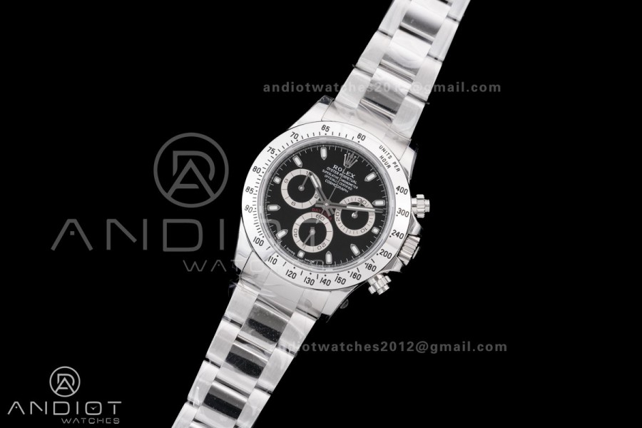 Daytona 116520 VSF 1:1 Best Edition 904L SS Case and Bracelet Black Dial DD4130