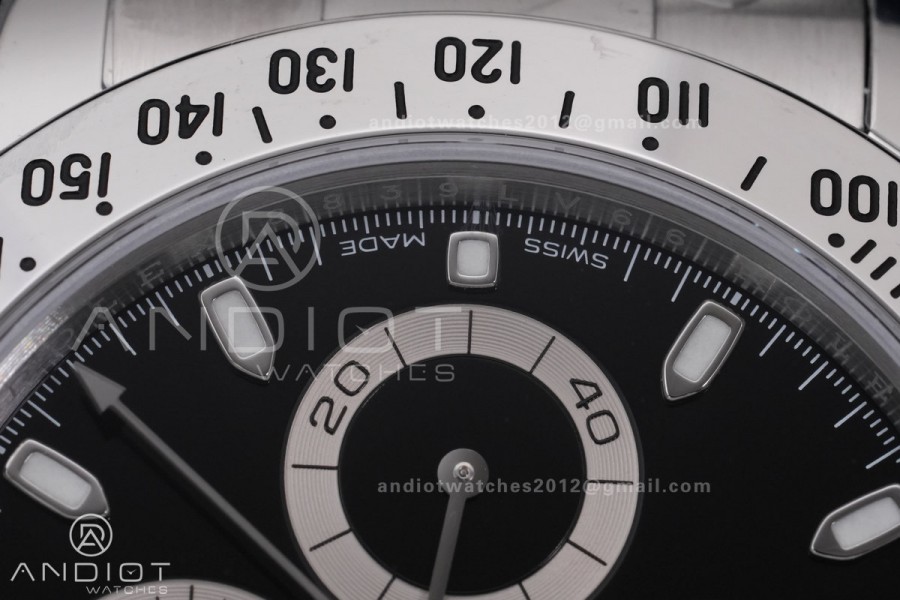 Daytona 116520 VSF 1:1 Best Edition 904L SS Case and Bracelet Black Dial DD4130